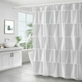 thumbnail image 1 of LSLJS Shower Curtain for Bathroom - 71"x71" Gray Gradual Geometry Fabric Shower Curtain with 12 Hooks, Waterproof Quick-Drying Washable Shower Curtain Modern Style Bathroom Decor for Bathrubs Spa, 1 of 7