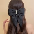 thumbnail image 1 of LSLJS Silk Satin Hair Bows for Women, Large Ribbon Bow Hair Clip Oversized Long Tail Bowknot Barrettes with Pearl Design Cute sweetness Hair Accessories Valentines Gifts Soft Hairpin Bows for Girls, 1 of 6