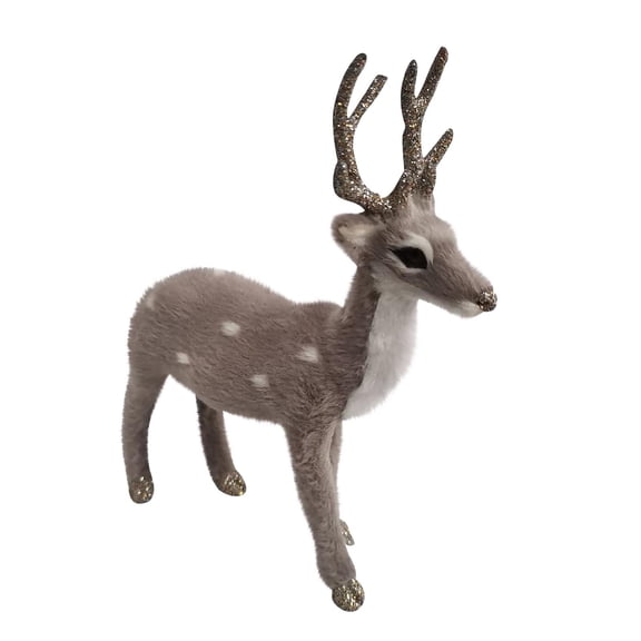 LSLJS Simulation Deer Christmas Decorations,Mini Deer Statue Xmas Deer Doll Decoration Gift for Outdoor/Indoor Christmas Decor