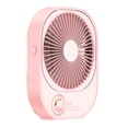 thumbnail image 1 of LSLJS Small USB Desk Fan, Cute Design Portable Desktop Table Fan, 360°Rotatable 3 Speeds Strong Airflow Quiet Operation Cooling Fan Rechargeable Battery Opearted Personal Fan for Office Bedroom Car, 1 of 5