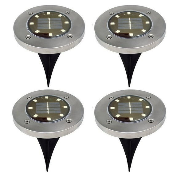 LSLJS Solar Lights For Outside,LED Outdoor Light Waterproof 4Pcs 8LED Solar Power Buried Light Under Ground Lamp Outdoor Garden Decking Night Light For Garden Yard Pathway