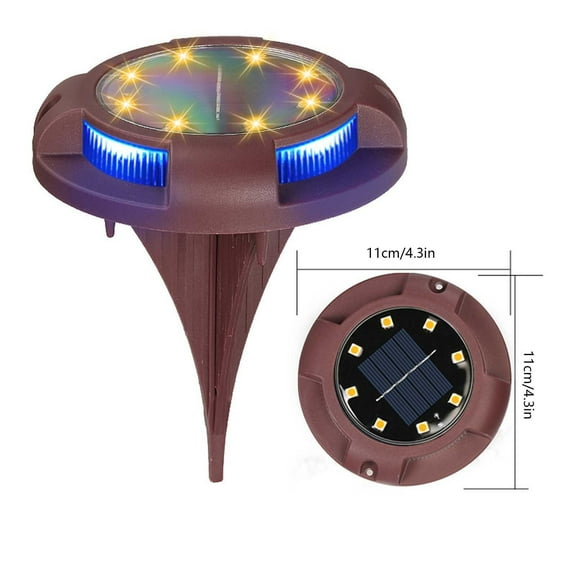 LSLJS Solar Lights For Outside,LED Outdoor Light Waterproof 4pcs LED Lights Underground Buried Garden Roadway Outdoor Wall Lamp 8 LED Lights Night Light For Garden Yard Pathway