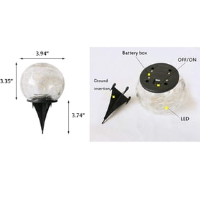 LSLJS Solar Lights For Outside,LED Outdoor Light Waterproof Solar Crack Ball Lamp Courtyard Buried Ice Ball Lamp Garden Ornaments Plug-in Lamp Ball Courtyard Decoration Ornaments Night Light