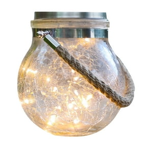 LSLJS Solar Lights For Outside,LED Outdoor Light Waterproof Solar Copper Wire Lamp Crack Ball Glass Jar Outdoor Garden Decoration Tree Lamp Night Light For Garden Yard Pathway