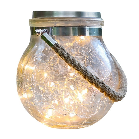 LSLJS Solar Lights For Outside,LED Outdoor Light Waterproof Solar Copper Wire Lamp Crack Ball Glass Jar Outdoor Garden Decoration Tree Lamp Night Light For Garden Yard Pathway