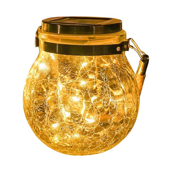 LSLJS Solar Lights For Outside,LED Outdoor Light Waterproof Solar Crack Light Courtyard LED Glass Light Outdoor Garden Home Fence Hanging Tree Decoration Light Night Light For Garden Yard Pathway