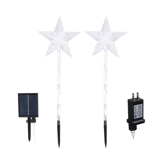 LSLJS Solar Lights For Outside,LED Outdoor Light Waterproof Solar Decorations Outdoor LED Solar Powered Candle Xmas Roadway Lights 8 Mode Night Light For Garden Yard Pathway