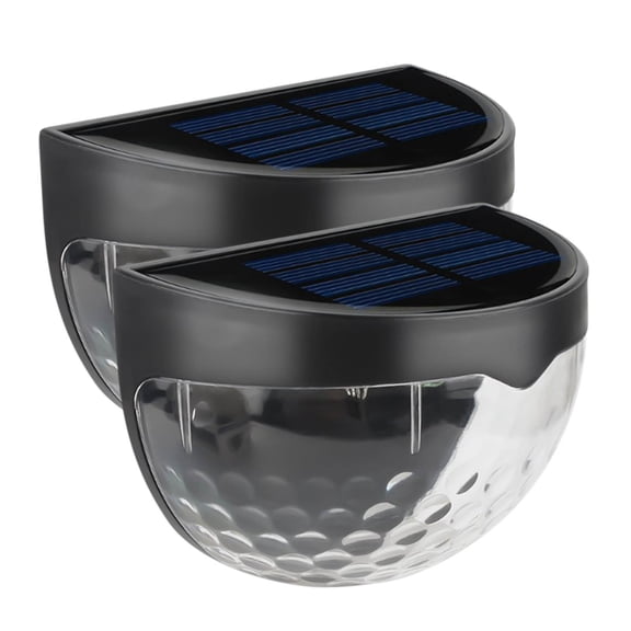 LSLJS Solar Lights For Outside,LED Outdoor Light Waterproof Solar Fence Lights, Solar Powered Outdoor Fence Lighting For Fence Step Stair Post Wall（BLACK Shell） Night Light For Garden Yard Pathway