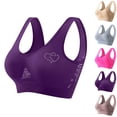 thumbnail image 1 of LSLJS Sports Bras for Women Plus Size No Underwire Bras Breathable Solid Color Valentine's Day Heart Print Wireless Lingerie, Gifts for Women, 1 of 2