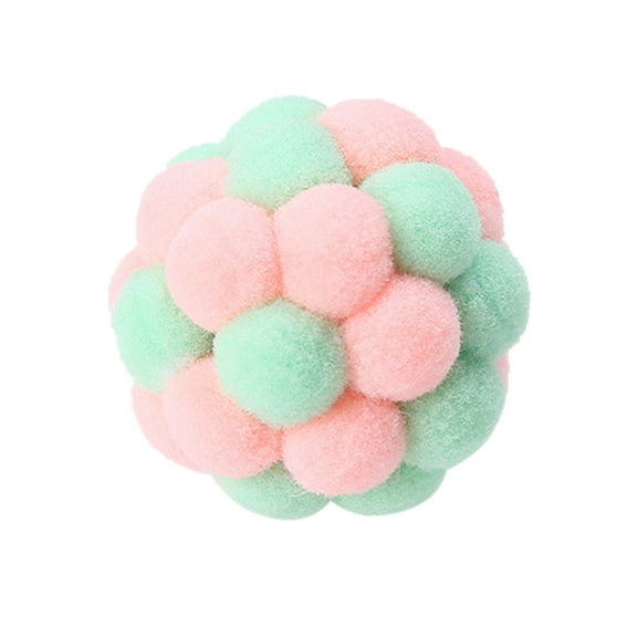 LSLJS Stretchy Plush Ball Cat Ball Toys Colorful Rocking Sound Ball Safe to Bite Soft Soundable Stretch Ball Interactive Pet Toys Christmas Gifts for Age 3+ Kids Cats Dogs