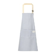 LSLJS Strip Aprons for Women with Two Pockets, Waterproof Aprons for Cooking, Cotton Linen Sleeveless Smock, Adult Chef Kitchen Apron for Cooking, Baking, Grilling, Working, Gifts Clearance Under $5
