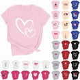 thumbnail image 1 of LSLJS T Shirts for Women Plus Size Crewneck Basic Tees Tops Casual Cute Valentine's Day Heart Print Tee Shirts, Gifts for Women, S-3XL, 1 of 6