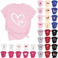 thumbnail image 1 of LSLJS T Shirts for Women Plus Size Crewneck Basic Tees Tops Casual Cute Valentine's Day Heart Print Tee Shirts, Gifts for Women, S-3XL, 1 of 6