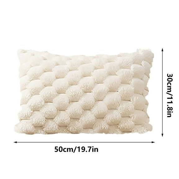 LSLJS Throw Pillows - Velvet & Solid Color Pillows Soft & Luxury for Couch Sofa Home Bedroom Decoration 20x12"