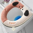 thumbnail image 1 of LSLJS Toilet Seat Cushion Warm & Soft Thicked Padded Toilet Seat Plush Washable Reusable Toilet Seat-Home Easy Installation Cleaning, 1 of 6
