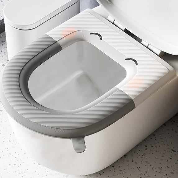 LSLJS Toilet Seat Cushion & Washable - Padded Toilet Seat & Soft Reusable Toilet Seat-Home Easy Installation Cleaning