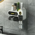 thumbnail image 1 of LSLJS Toothbrush Holders for Bathrooms Toothpaste Dispenser, 2 Cups & Drawer Automatic Toothpaste Squeezer Wall Mounted, Multi-Functional Bathroom Organizers and Storage Saving Space and Keep Clean, 1 of 7