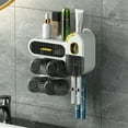 thumbnail image 1 of LSLJS Toothbrush Holders for Bathrooms Toothpaste Dispenser, 4 Cups and Drawer Automatic Toothpaste Squeezer Wall Mounted, Multi-Functional Bathroom Organizers and Storage Saving Space and Keep Clean, 1 of 7