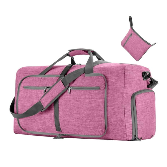 LSLJS Travel Duffel Bag, Large Capacity Weekender Bags with Shoes Compartment and Multiple Pockets, Multifunction Sport Gym Bag Personal Item Bag Foldable Carry on Luggage Overnight Bag for Women Men