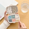 thumbnail image 1 of LSLJS Travel Pills Organizer, 8 Compartments Portable Daily Pills Case Solid Color Pills Dispenser Waterproof Double Sided Pills Supplement Box Medicine Vitamin Holder Container for Pocket Purse, 1 of 7