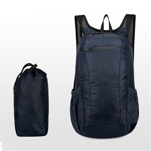 LSLJS Unisex Lightweight Polyester and Ballistic Nylon School Backpack, Dark Blue