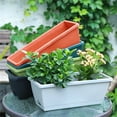 thumbnail image 1 of LSLJS Vegetables Planting Pot - 17 inch Rectangular Plastic Planting Pot with Drainage and Tray, Lazy Pot Breathable Sturdy Self Watering Pots Flowers Planters Box for Balcony Windowill Patio, 1 of 9