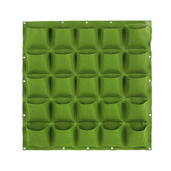 LSLJS Wall Hanging Planter Bags, 25 Pockets Wall Mount Non-Woven Fabric Planting Bags Heavy Duty Aeration Planter Pot Wall Plant Holder Flower Growing Pouch Decorative Wall Plants Container