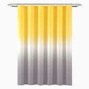 LSLJS Yellow Shower Curtain Set with 12 Hooks 71x71" Yellow and Gray Gradient Waterproof Quick-Drying Hotel Quality Nordic Style Bathroom Decor For Bathrubs Spa