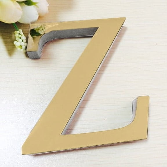 LSLXA 3D Acrylic Alphabet Mirror Wall Stickers Letter Self-Adhesive Home Decor Letter Sign Art Sticker Decal for DIY Home Decoration 10CM