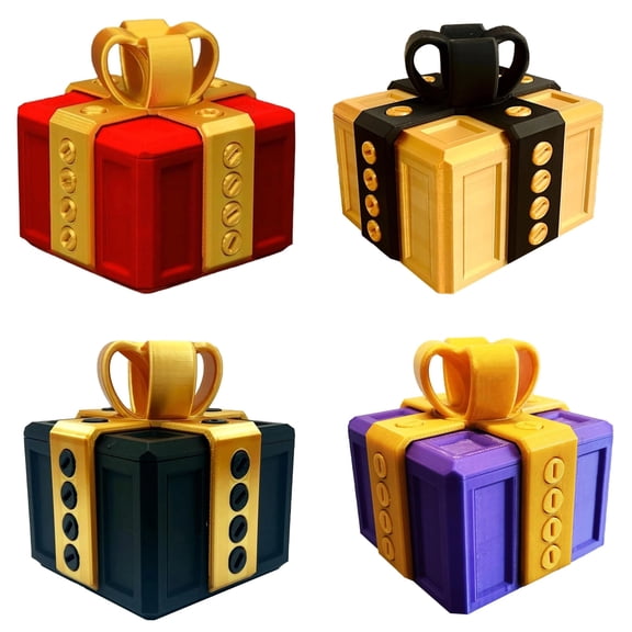 LSLXA 3D Printed Screw Gift Box Annoying Puzzle Container Gift Box Funny Money Card Container Twisted Storage Christmas Decoration Box for Friends