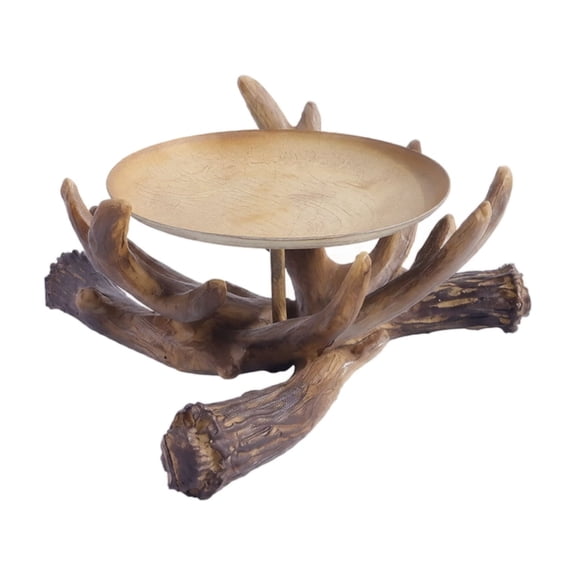 LSLXA Antler Candle Holder Two In One Candle Holder Tabletop Ornament For Living Room Fireplace Mantel Farmhouse Rustic Living Room Fireplace Mantel Home Holiday Decor