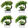 thumbnail image 1 of LSLXA Artificial Bonsai Tree Potted Plant Simulation Grass Plastic Fake Plant for Desk Tabletop Living Room Bedroom Decor, 1 of 5
