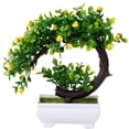 thumbnail image 1 of LSLXA Artificial Bonsai Tree Potted Plant Simulation Grass Plastic Fake Plant for Desk Tabletop Living Room Bedroom Decor, 1 of 4