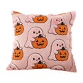 thumbnail image 1 of LSLXA Fall Halloween Throw Pillow Covers Decorative Pumpkin Pattern Pillow Cover Soft Plush Faux Wool Cushions For Home Sofa Couch, 1 of 4
