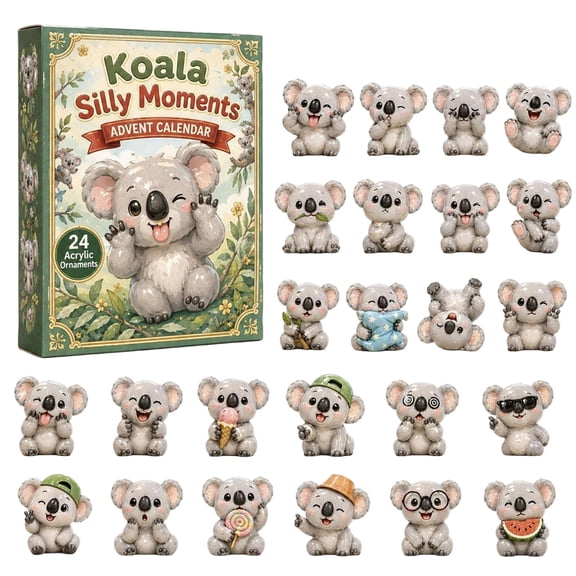 LSLXA Koala Silly Moments Advent Calender Christmas Tree Ornaments Stocking Stuffers Gifts New Year Surprise Gifts