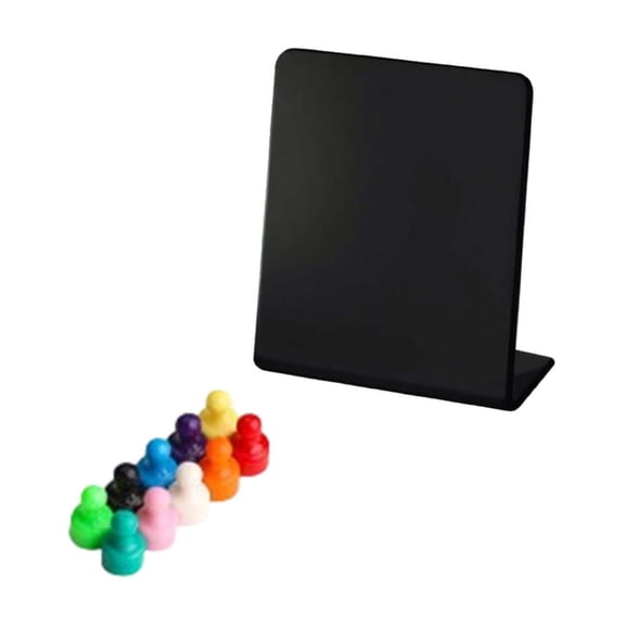 LSLXA L-Shaped Metal Magnetic Display Stand Freestanding Desktop Memo Board Magnet Photo Note Holder Decor for Office Kitchen Bedroom