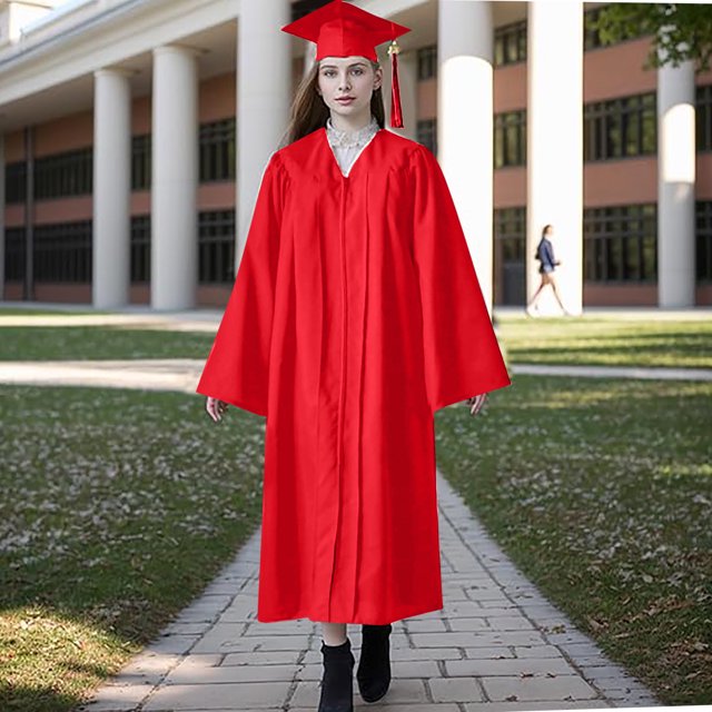 LSOLMD Matte Graduation Cap and Gown 2024 Set Bulk with Tassel for High