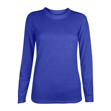 LSOLMD Women Long Sleeve Undershirts for Scrubs - Great Stretch and Layering Piece