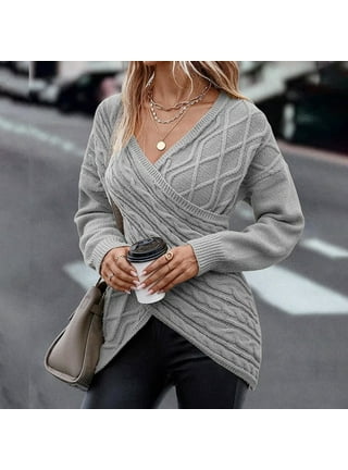 Cross wrap sweater clearance