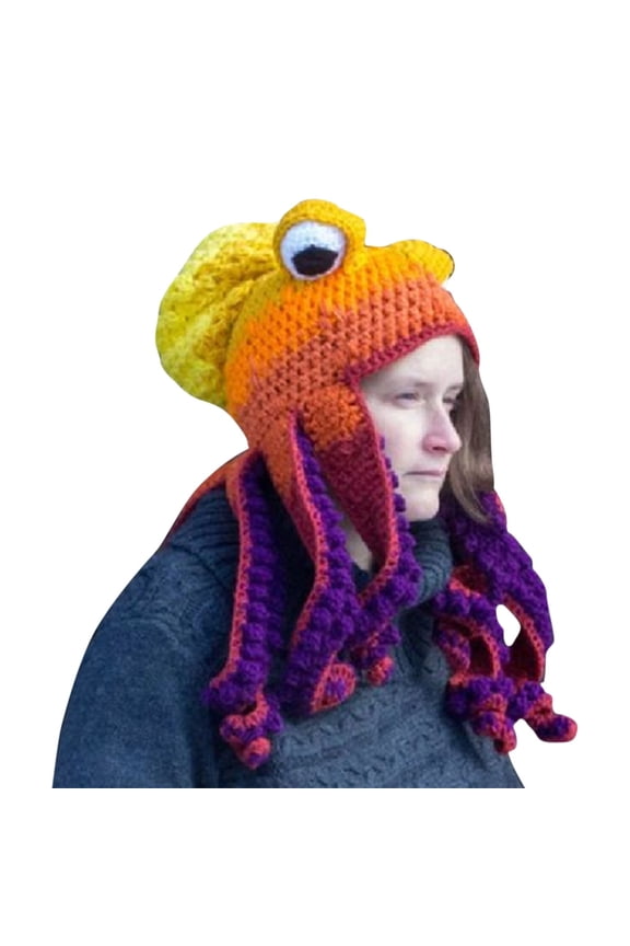 2026 Bomber Hats for Men Women Under $15 Adult Halloween Crochet Yarn Hat Tricky Funny Head Cover Winter Wardrobe Lady Lei Feng Hat