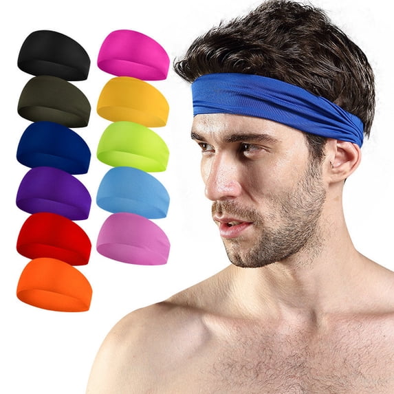 LSONABXA Army Green Heardband for Men Running Headband Adjustable Sports Headbands Wicking Workout Headbands Men Headscarf for Men