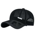 thumbnail image 1 of LSONABXA Black Baseball Caps for Women Men Under $5 UniFashion Low Profile Mesh Baseball Cap Soft Unconstructed Adjustable Dad Hat Muslim Hat, 1 of 3