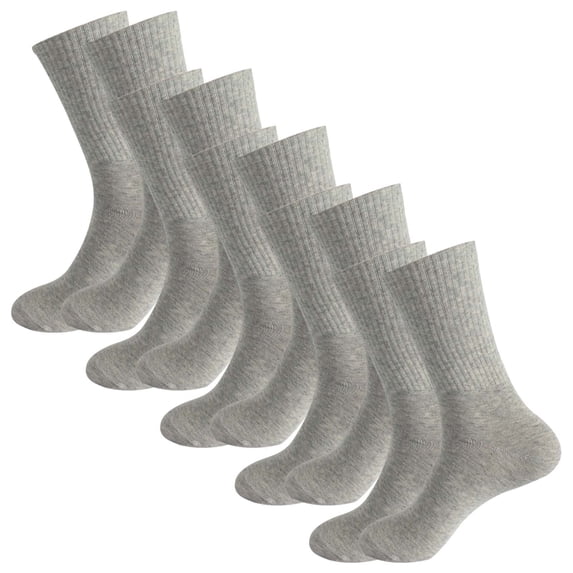 LSONABXA Grey Stockings for Men Under $10 5 Pairs Men's Cotton Stockings Sports Solid Color Polyester Long Socks