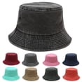 thumbnail image 1 of LSONABXA Khaki Bucket Hats for Women Washed Cotton Retro Fisherman's Hat Fashionable Outdoor Sun Sun Visor Polyester Fisherman's Hat for Women, 1 of 5