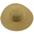 thumbnail image 1 of LSONABXA Khaki Sun Hats for Women Under $10 Summer Solid Color Fashion Rhinestone Oversized Sun Hat Ladies Beach Travel Foldable (14cm Brim) Polyester Sun Hat, 1 of 4