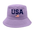 thumbnail image 1 of LSONABXA Light blue Bucket Hats for Women Men Under $10 Independence Day American Honors Bucket Hat UniFashion Fishing Sun Hat Black Polyester Fisherman Hat, 1 of 2