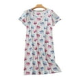 thumbnail image 1 of Summer Sales LSONABXA Saving $5 Nightgown for Women Cotton Short Sleeve Nightshirts Casual Print(Hot Pink,XL), 1 of 4