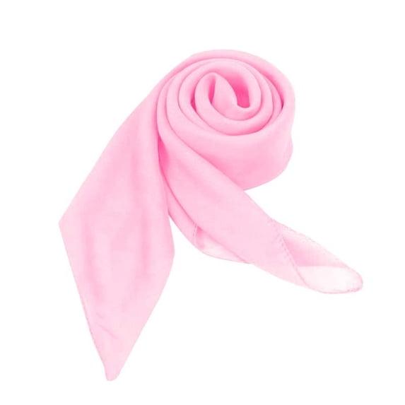 Summer Sales LSONABXA Saving $5 Pink Neckerchief for Men Women Under $5 Solid Color Chiffon Scarf Versatile Plain Scarf Polyester Scarf