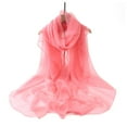 thumbnail image 1 of LSONABXA Pink Silk Scarves for Women Under $5 Lady Scarf Soft Lightweight Thin Women Summer Neck Wrap for Vacation Polyester Scarf, 1 of 4