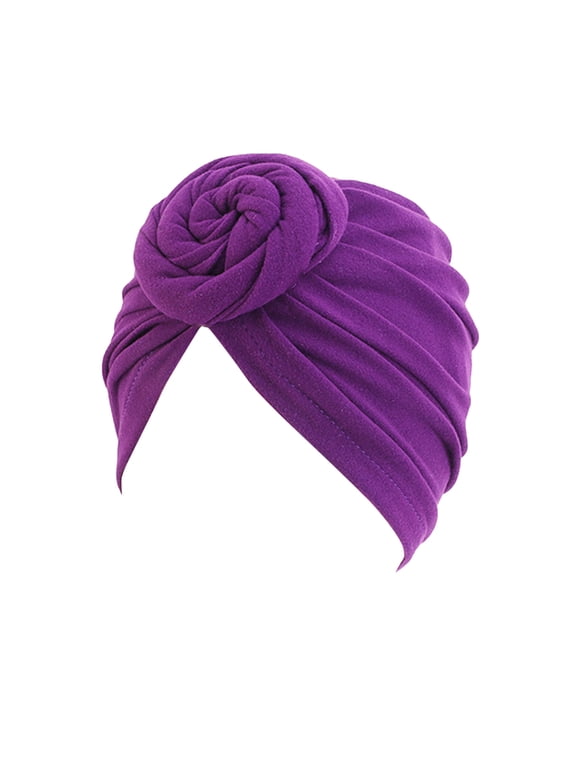 Purple Heardband for Women Under $5 Women Head Scarf Hat Cap Hair Scarf Turban Head Wrap Turban Hats Lady Headscarf